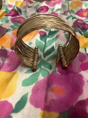 Gold-Tone Wire Cuff Bracelet - Women's Jewelry